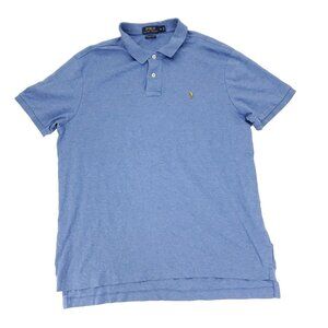 Ralph Lauren Polo Shirt Mens XL Blue Pima Soft Touch Color Pony Short Sleeve